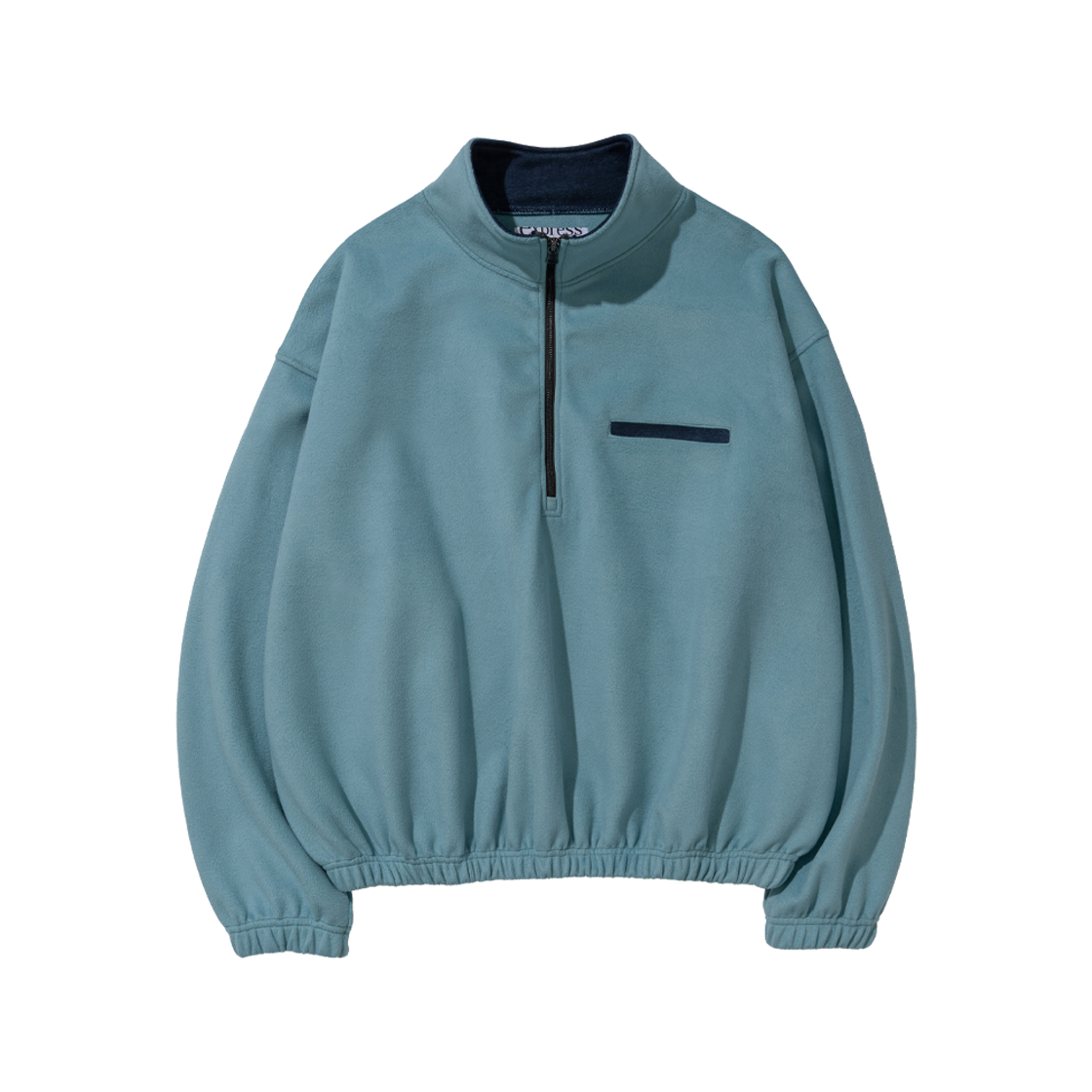 BFEHSSSW01MT Express Holiday Brushed Cotton Shell Half Zip Up Mint