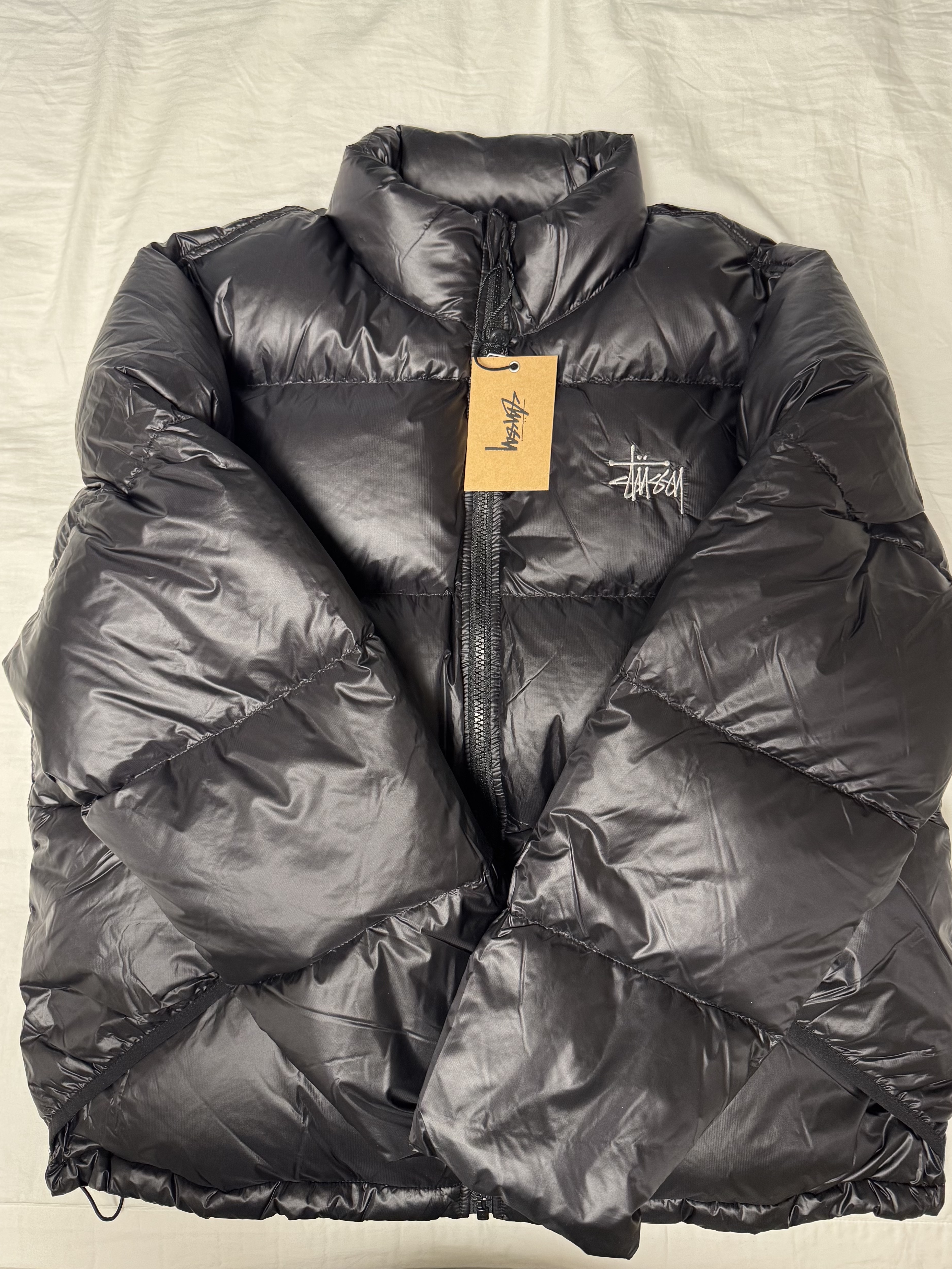 Stussy Micro Ripstop Down Jacket Jet Black 착용 스타일