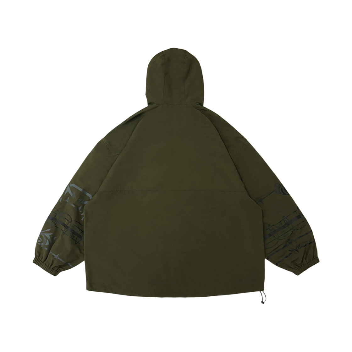 엑스레이지 x 강철의 연금술사 스카프 후디드 아노락 올리브 그린(Xrage x Fullmetal Alchemist Scarf Hooded Anorak Olive Green) - 2