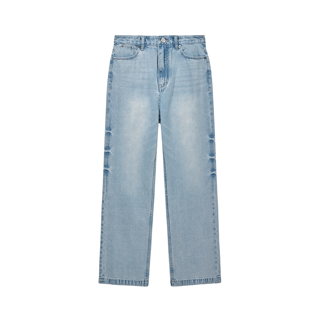 SA261WDP01LBL0 SATUR W Washed Relaxed Denim Pants Light Blue