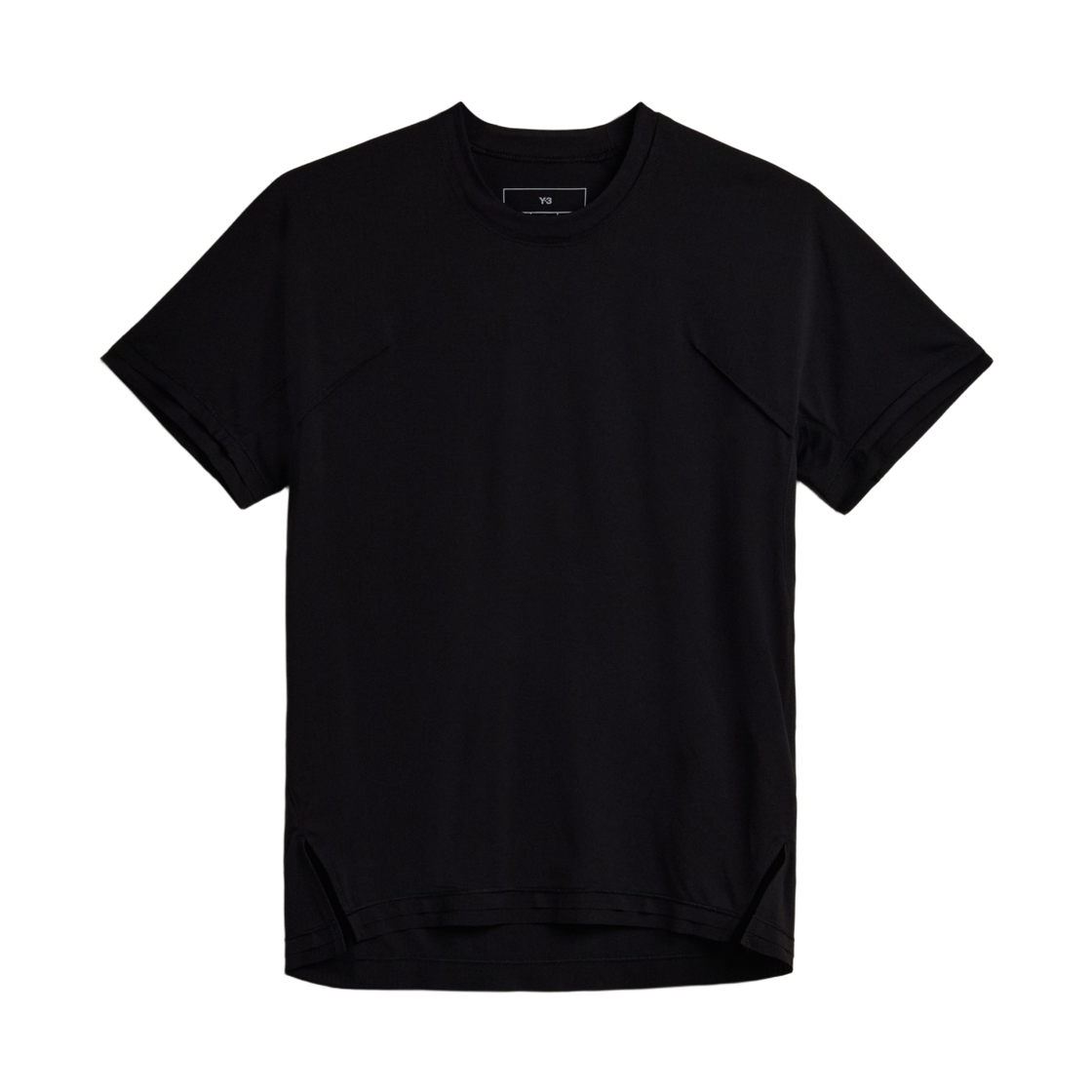 (W) Y-3 x 요지 야마모토 런 숏슬리브 티셔츠 RC 블랙((W) Y-3 x Yohji Yamamoto Run SS T-Shirt Rc Black)