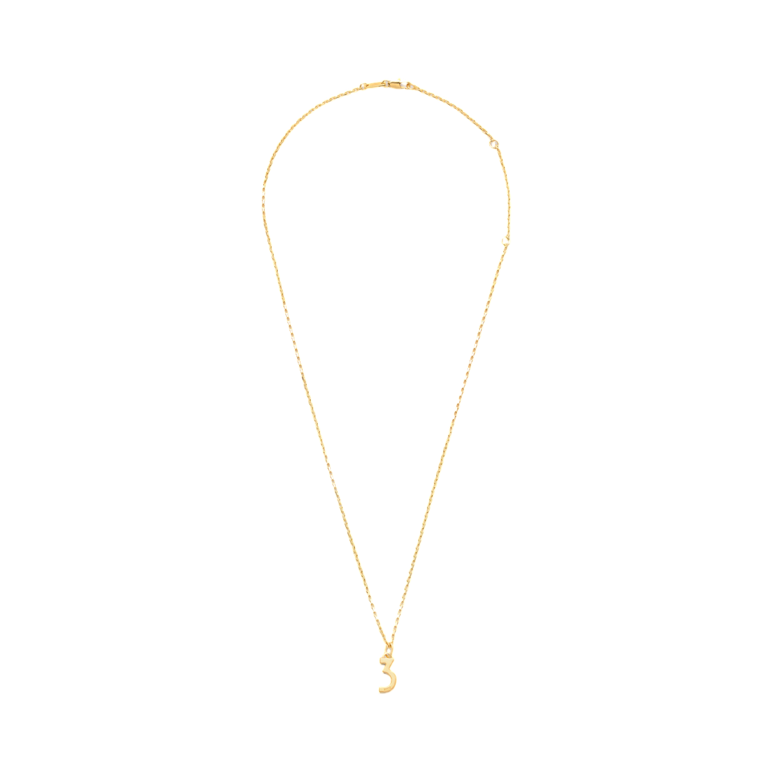 UJW449-361-902 AMI Gold Brass Hammered 3 Pendant Necklace Gold