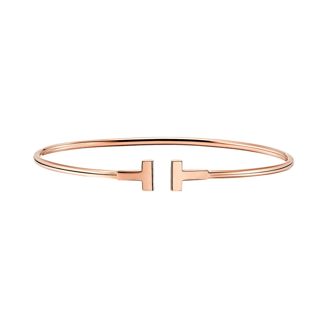 티파니 앤 코 T 네로우 와이어 브레이슬릿 18K 로즈 골드(Tiffany & Co. Tiffany T Narrow Wire Bracelet 18K Rose Gold) - 1