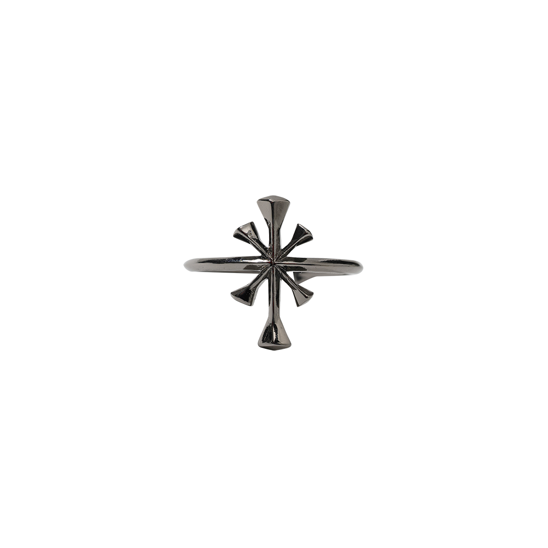 아조바이아조 크로스 심볼 링 블랙(AJOBYAJO Cross Symbol Ring Black)