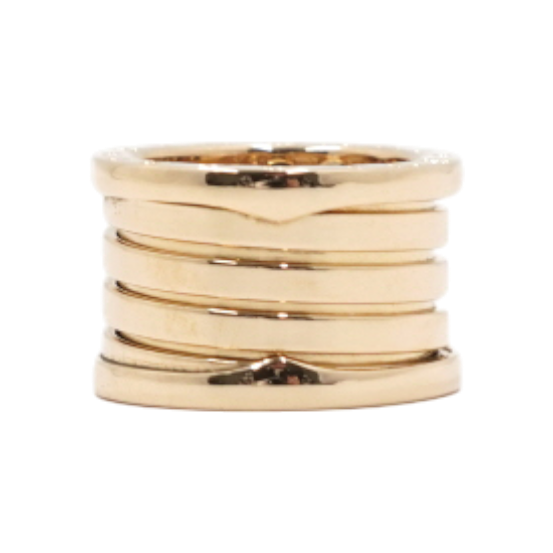ITCLSQVCU3R4 Bulgari AN191027 18K Yellow Gold B-Zero1 5-Band Ring - Size 7, 8