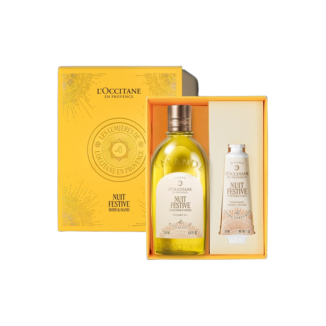 록시땅 2025 홀리데이 뉘 페스티브 바디 & 핸드 샤워 오일 세트 250ml(L'Occitane 2025 Holiday Nuit Festive Body & Hand Shower Oil Set 250ml)