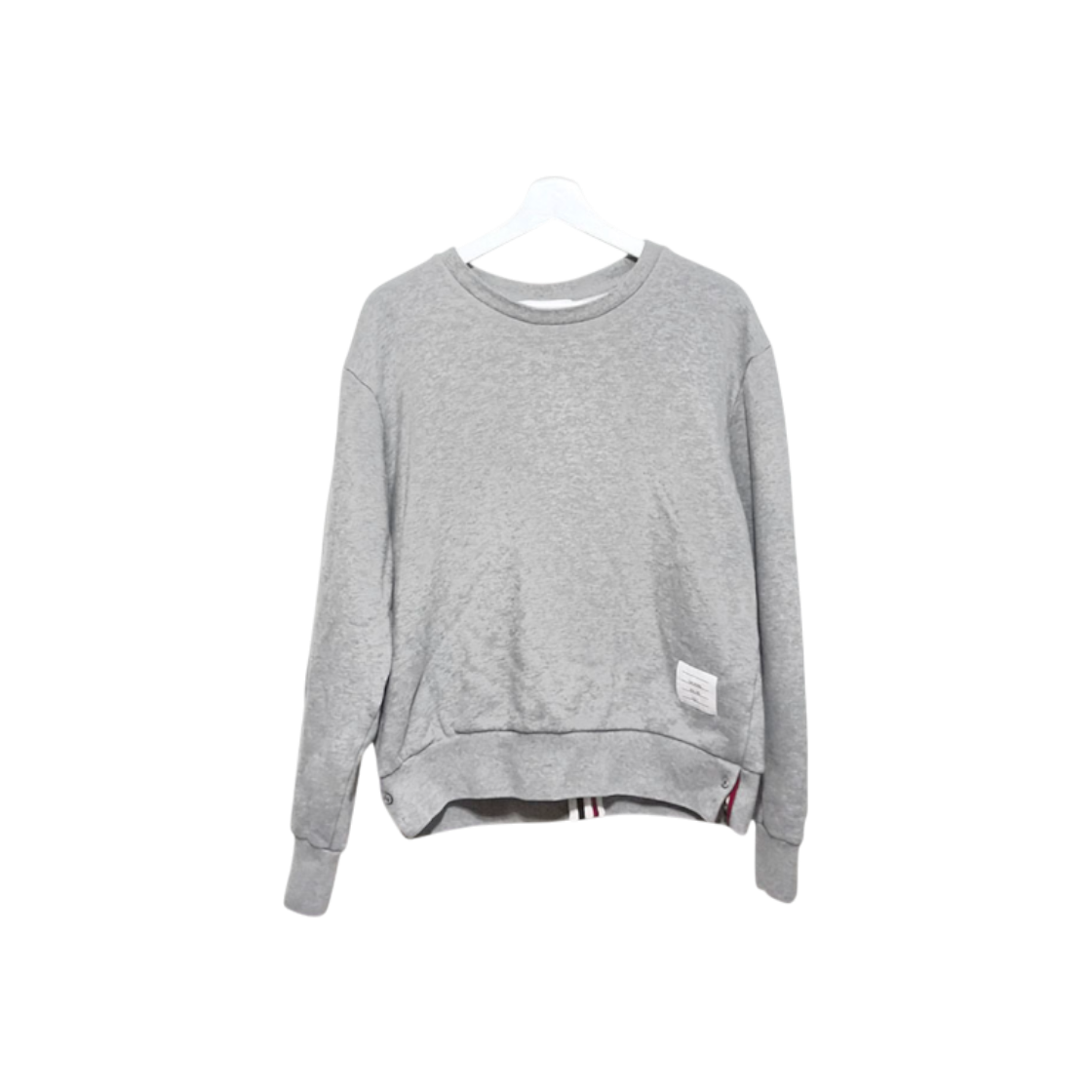 ITDKMF67F289 Thom Browne Classic Loopback Stripe Pullover Sweatshirt (MJT085A)