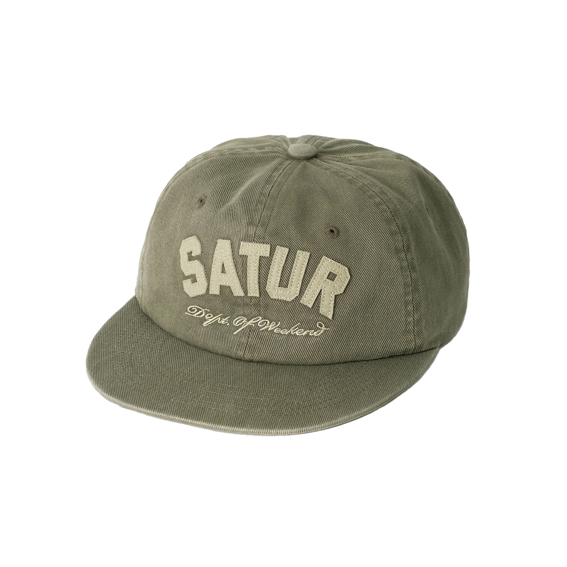 SA261UAP08KHI0 SATUR Arch Logo Applique Ball Cap Khaki