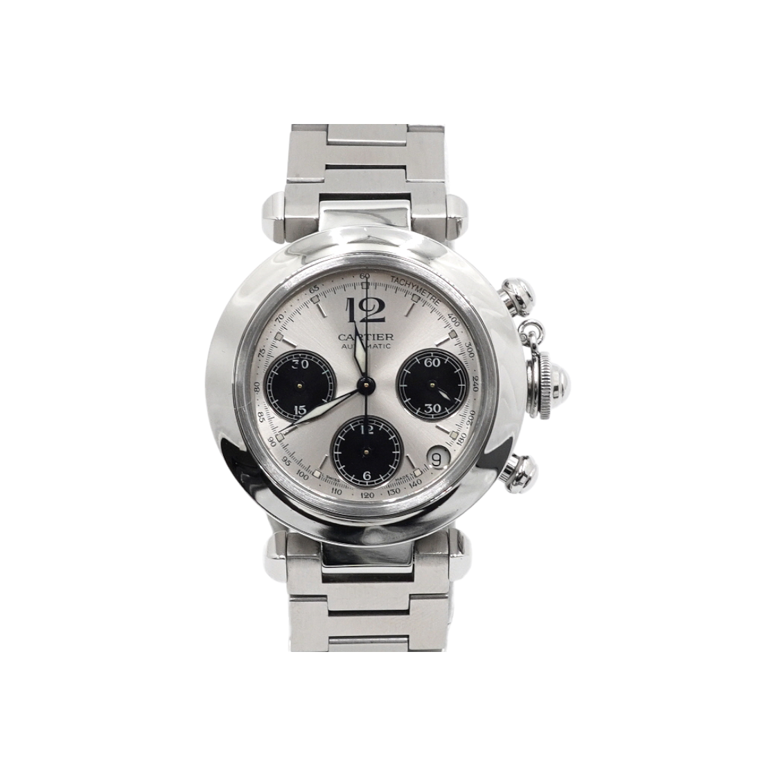 ITRGS5ULB5Q3 Cartier Pasha C Chronograph Automatic 36mm Steel Unisex Watch W31048M7