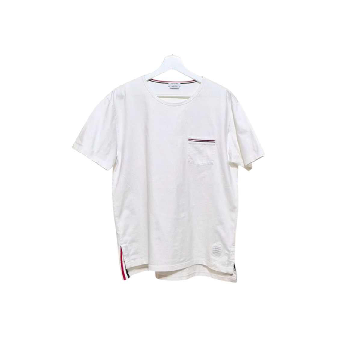 ITFPQ3EQRMUR Thom Browne Medium Weight Jersey Tip Pocket Crewneck T-Shirt