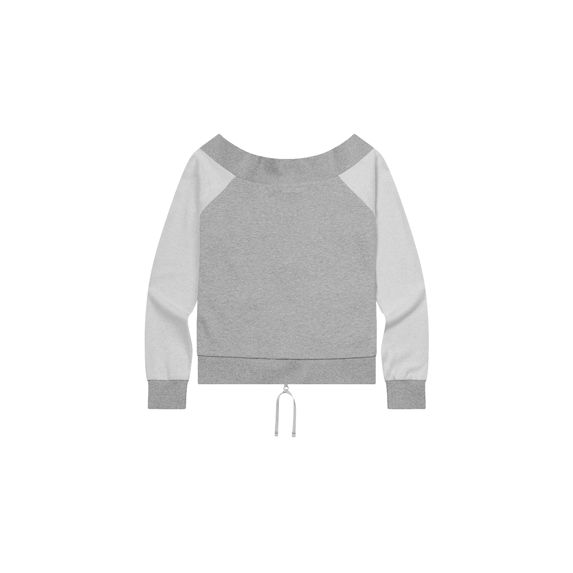 무센트 티르 메탈 로고 하트 패치 오프 숄더 스웻 집업 (2컬러) 그레이(MUCENT Tir Metal Logo Heart Patch Off Shoulder Sweat Zip-up Gray) - 2