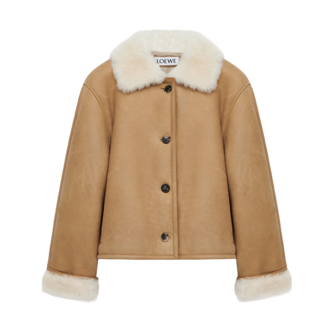 S359Y2SL36-3150 Loewe Shearling Jacket Camel