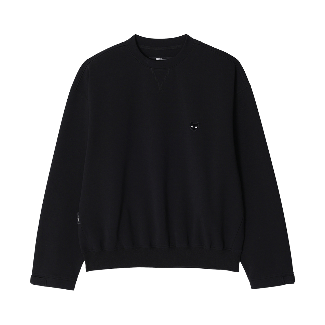 송지오 지제로 팬서 와이드 커프 크루넥 블랙