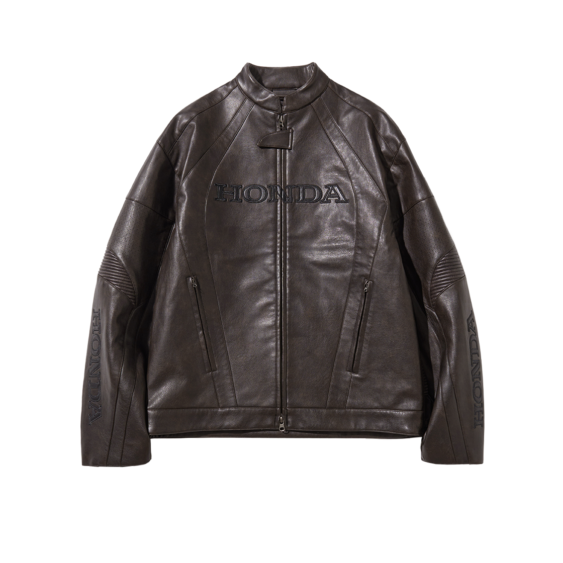 HGS1LE303SBR Honda Engineered Leather Original Motorcycle Jacket Brown