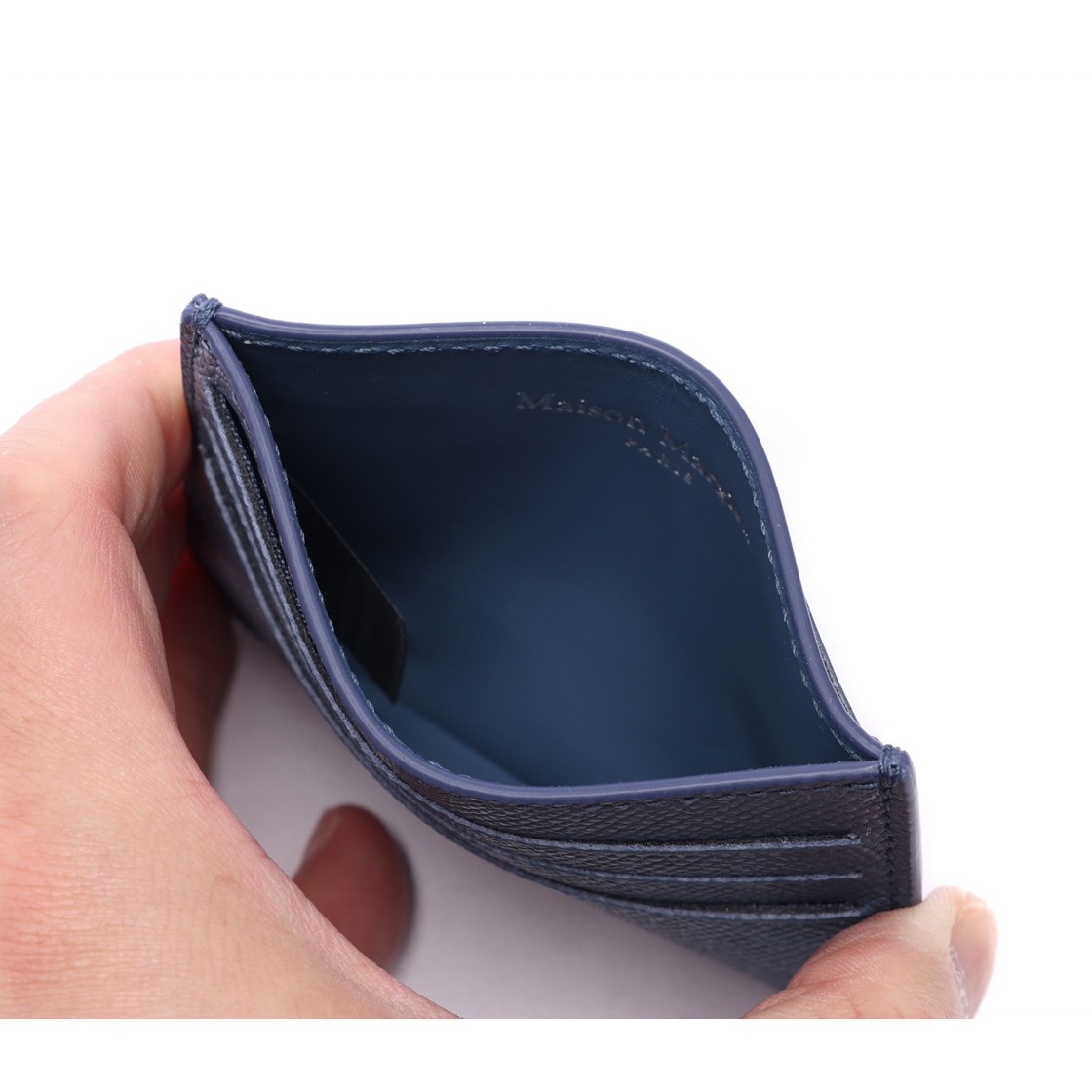 [25% 쿠폰] 메종 마르지엘라 보빈 레더 카드 홀더 블루([25% 쿠폰] Maison Margiela Bovine Leather Card Holder Blue) - 6