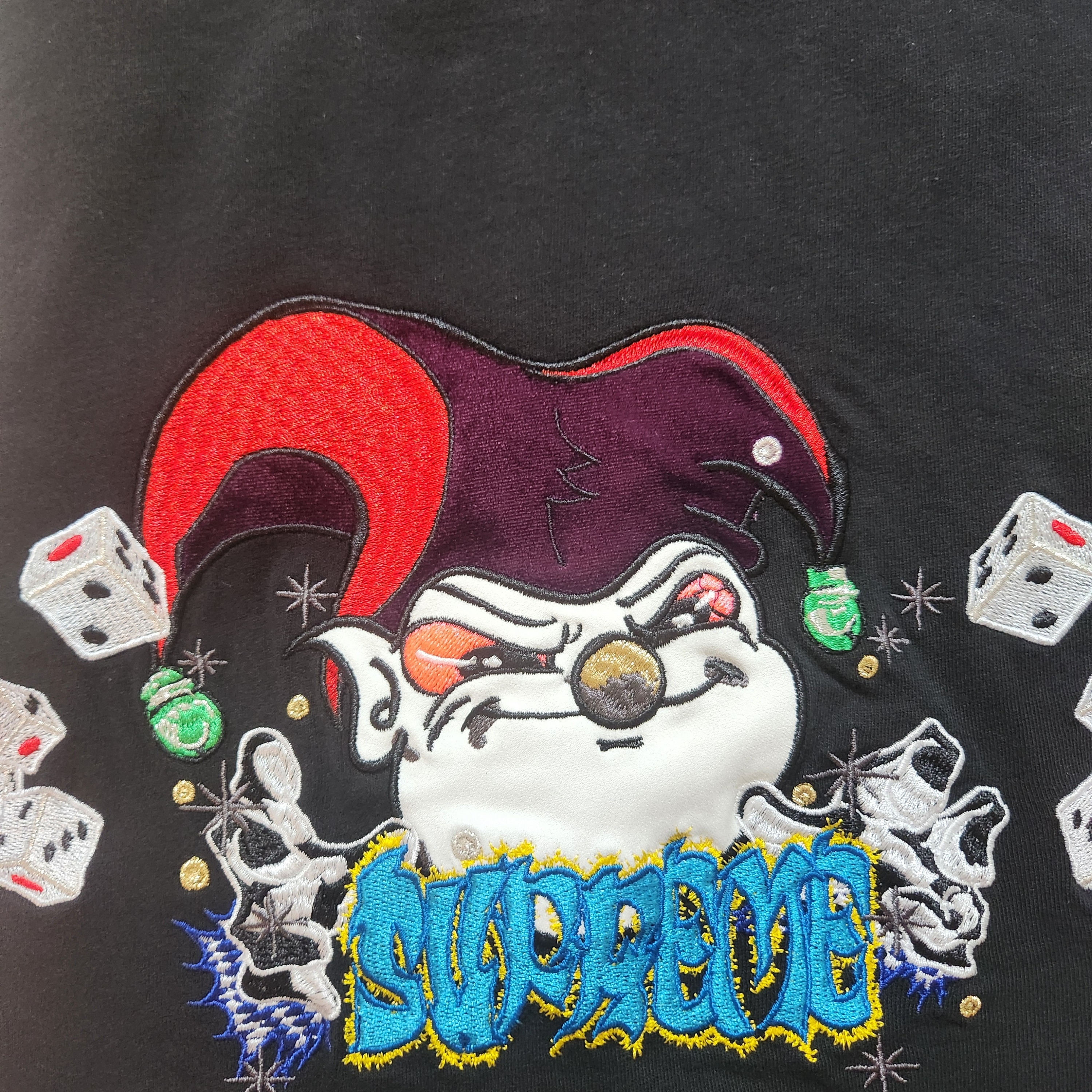Supreme AOI Jester T-Shirt Black - 25FW 착용 스타일