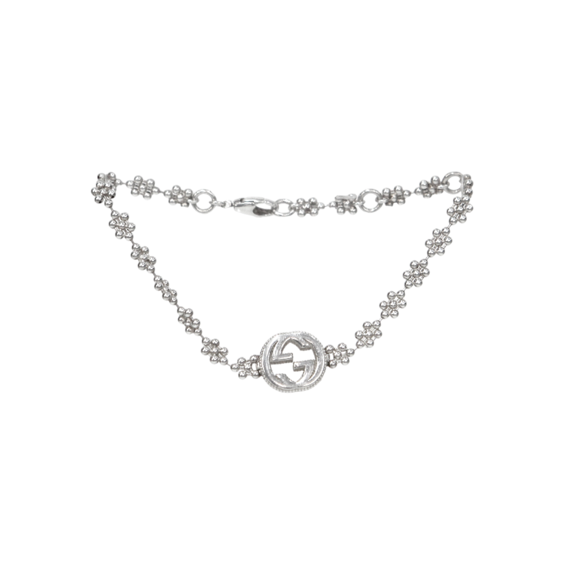 구찌 925 실버 인터로킹 팔찌 C-B47321(Gucci 925 Silver Interlocking Bracelet C-B47321)
