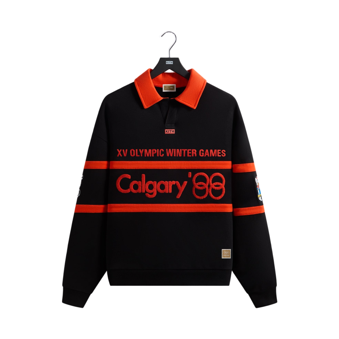 키스 포 올림픽 헤리티지 캘거리 빈티지 넬슨 럭비 블랙(Kith for Olympics Heritage Calgary Vintage Nelson Rugby Black) - 1