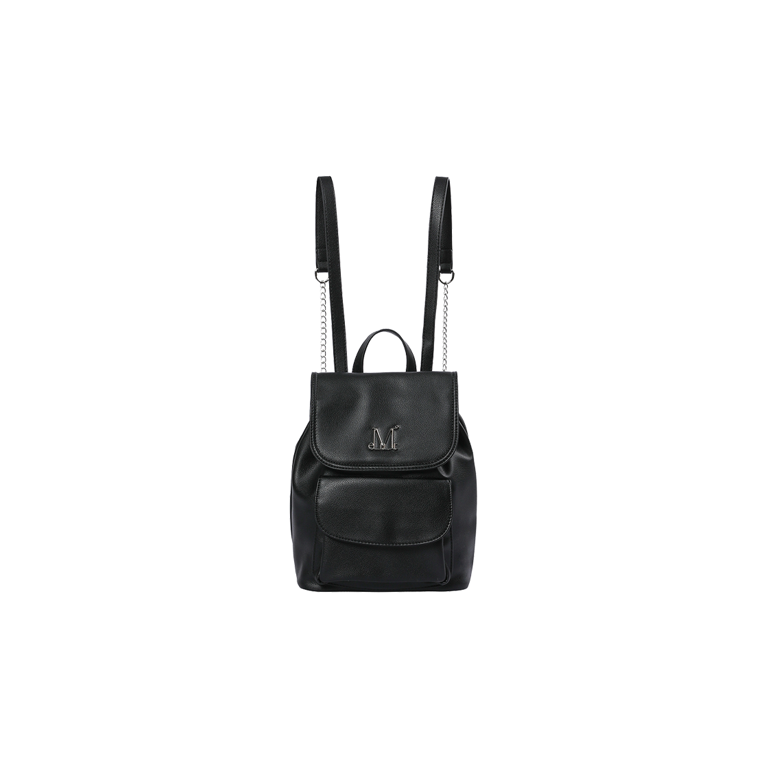 무센트 이렐 메탈 로고 믹스 스트랩 백팩 남녀공용 블랙(MUCENT Irell Metal Logo Mix Strap Back Pack Unisex Black)