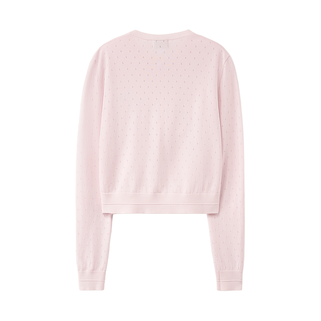 세터 우먼 포인텔 크루넥 가디건 라이트 핑크(SATUR W Pointel Crewneck Cardigan Light Pink) - 2