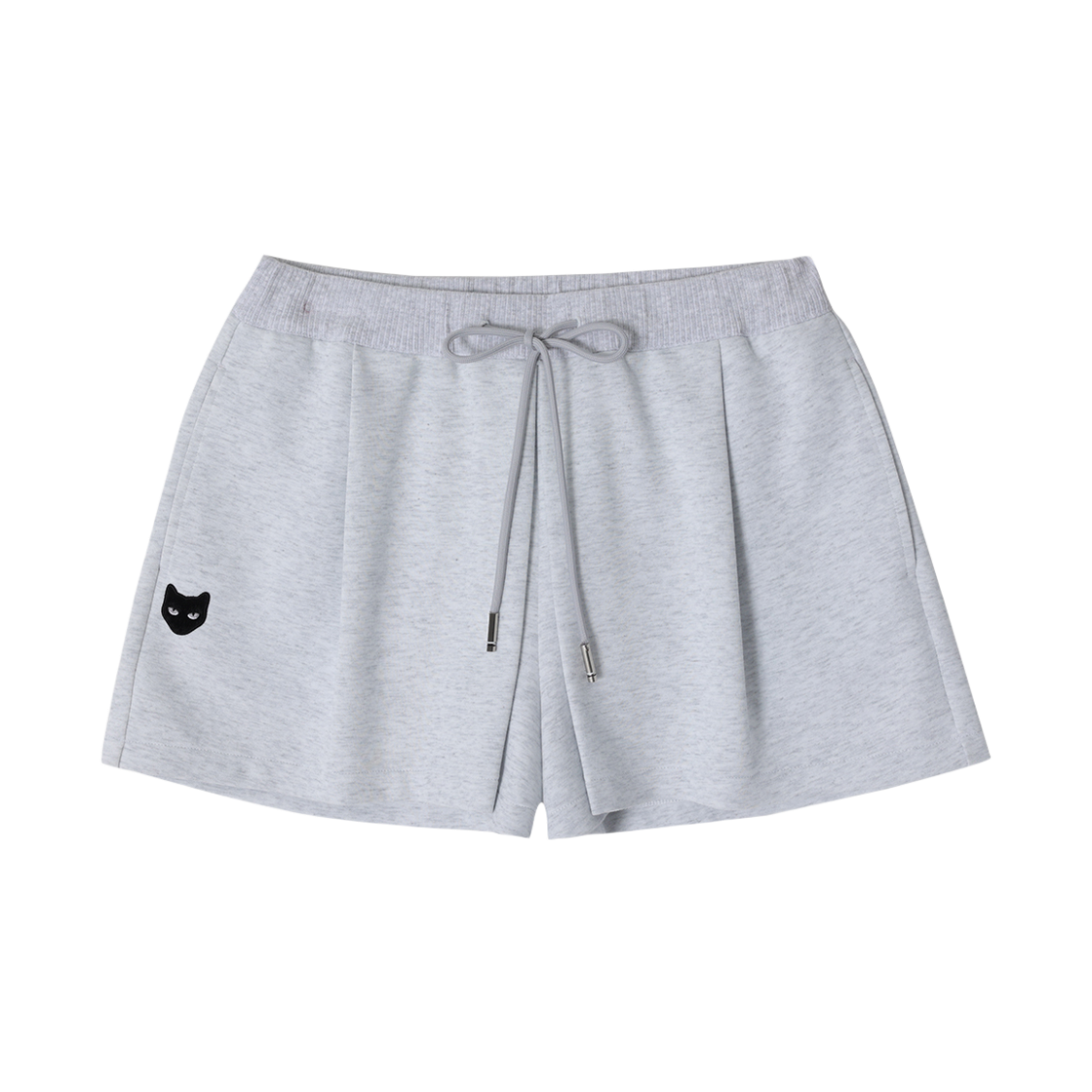 WH2PT820MG (W) SONGZIO ZZEROPanther Pleats Shorts Melange Grey
