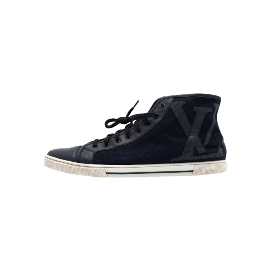 루이비통 네이비 캔버스 하이탑 남성 스니커즈aa59765(Louis Vuitton LV Navy Canvas High-Top Sneakers for Men)