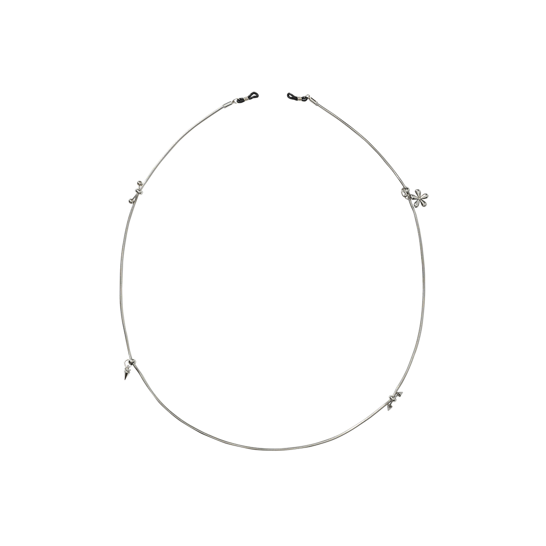 아조바이아조 믹스드 참 아이웨어 체인 실버(AJOBYAJO Mixed Charm Eyewear Chain Silver)