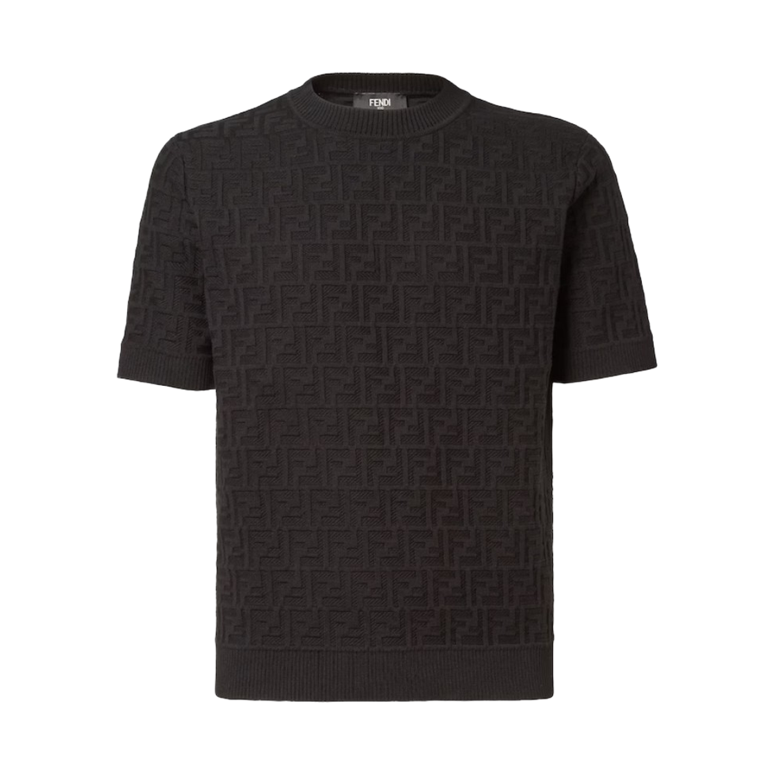 FZX051AUW0F0QA1 Fendi FF Cotton Sweater Black