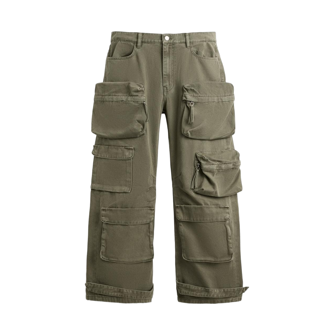 자라 데님 카고 포켓 팬츠 그린(Zara Denim Cargo Pocket Pants Green)