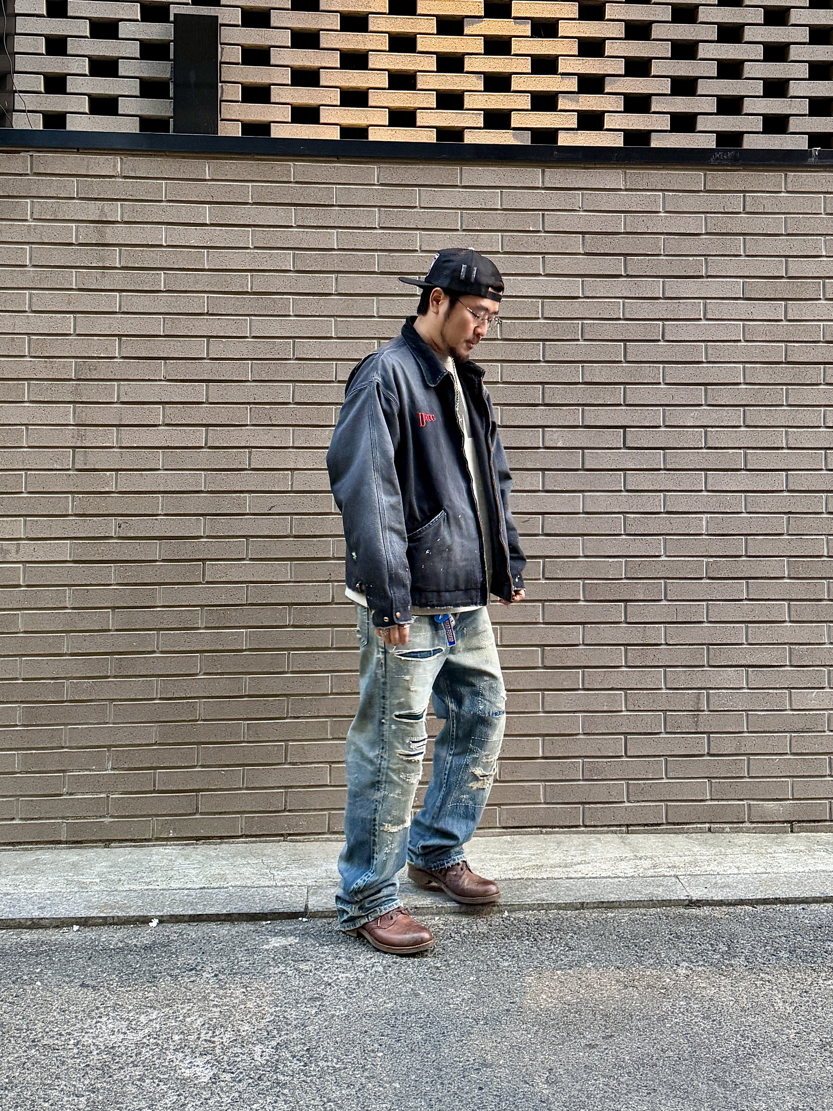 Saint Mxxxxxx Detroit Jacket Black - 25SS, Chrome Hearts CH Trucker Hat Black - Honolulu Exclusive 착용 스타일 - 1
