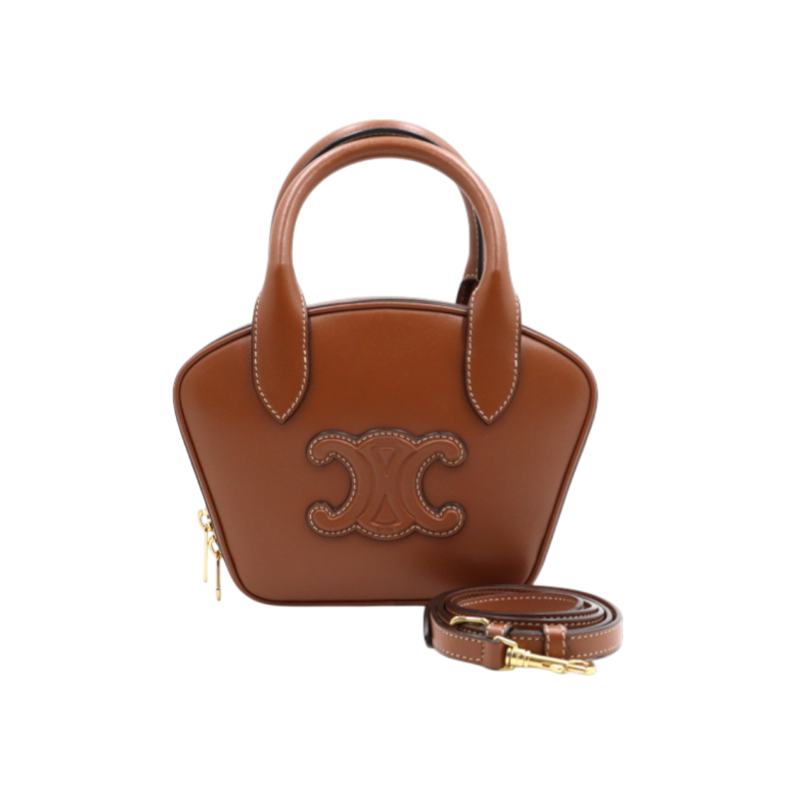 ITSRFQNWAENN Celine Mini Bowling Bag in Calfskin - Style 110463DU3