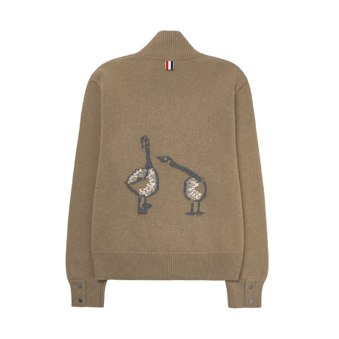 톰브라운 기스 인타르시아 메리노 울 목 넥 풀오버 미디움 브라운(Thom Browne Geese Intarsia Mernio Wool Mock Neck Pullover Medium Brown) - 2