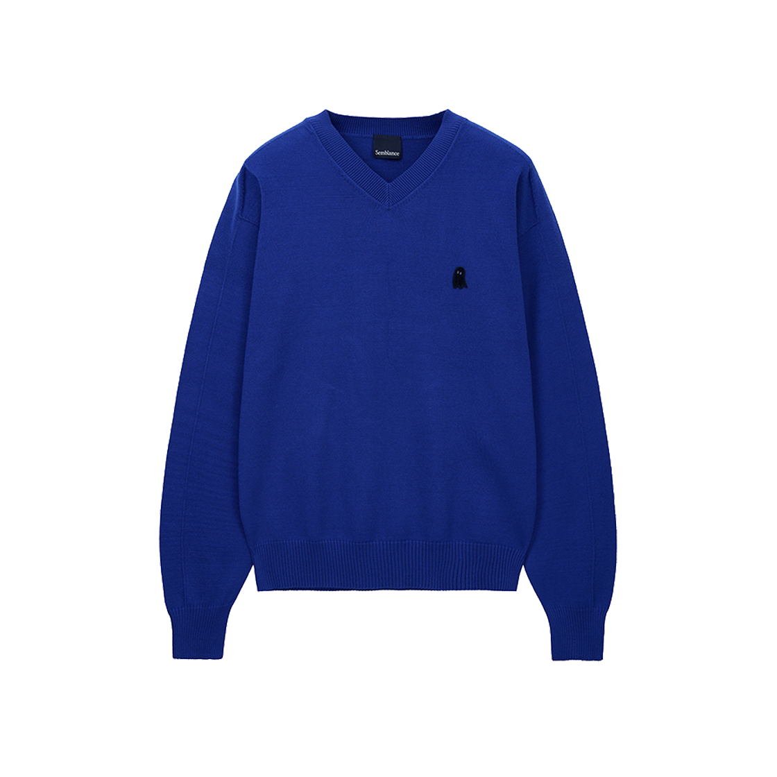 지오송지오 셈블런스 홀가먼트 브이넥 니트 블루 ZI2KT807BL