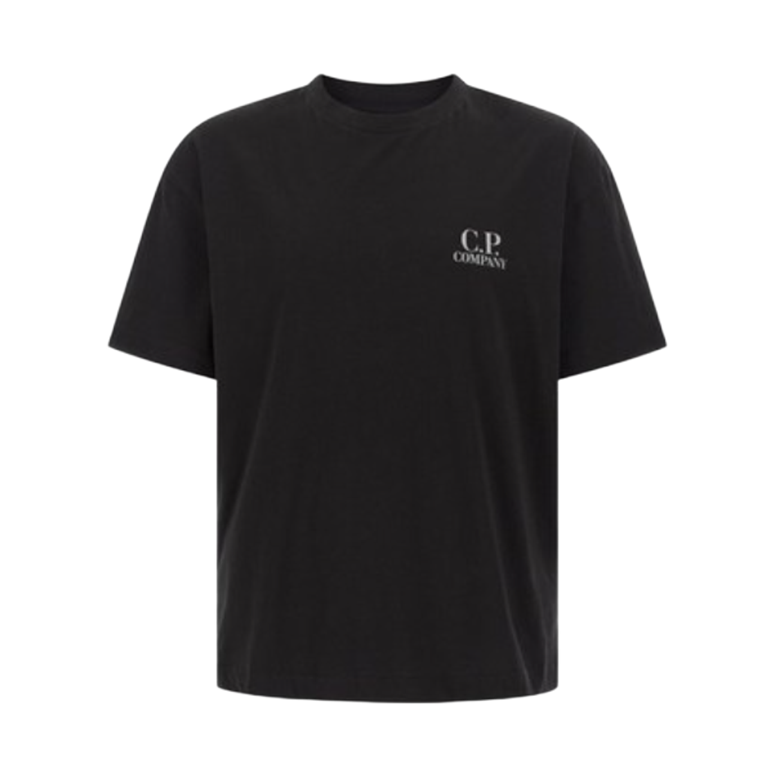 20CMTS086A005100W999 C.P. Company 30/1 Jersey Short Sleeve Logo T-Shirt Black - 26SS