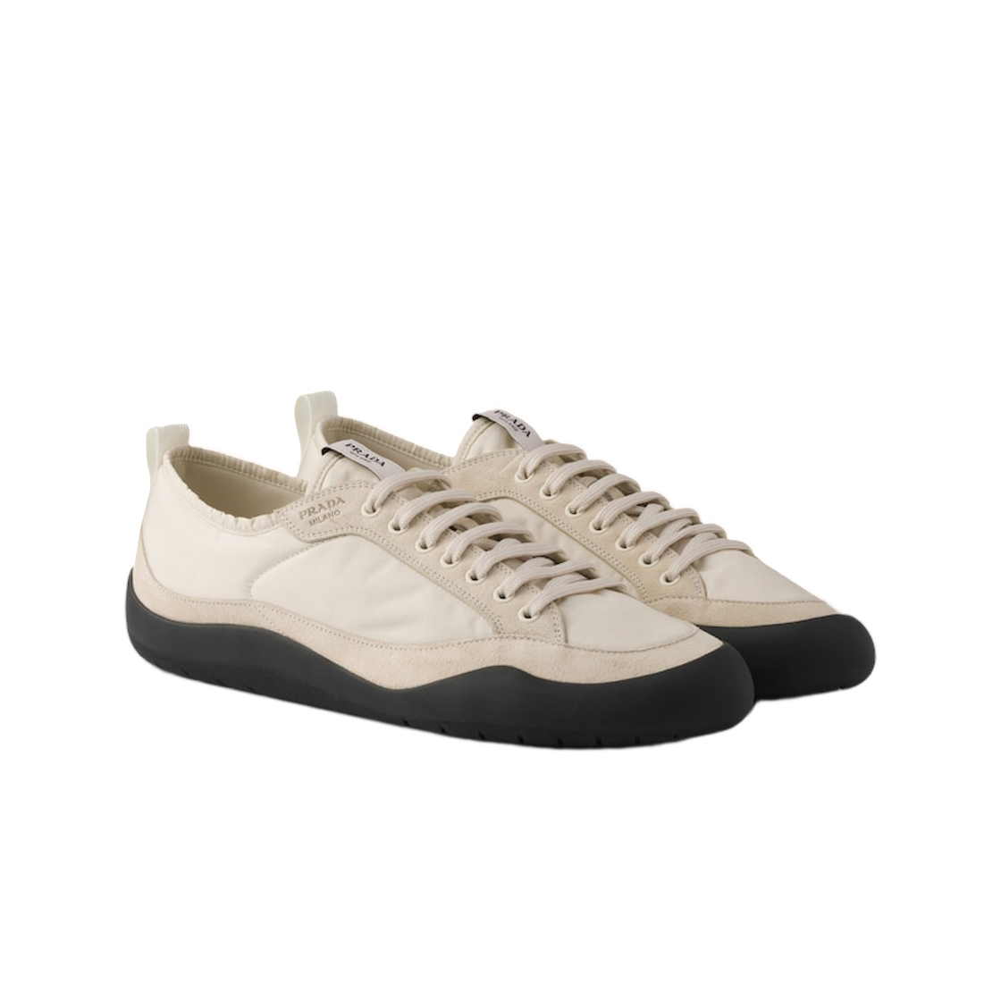프라다 스피드락 리나일론 앤 스웨이드 스니커즈 아이보리(Prada Speedrock Re-Nylon and Suede Sneakers Ivory) - 2