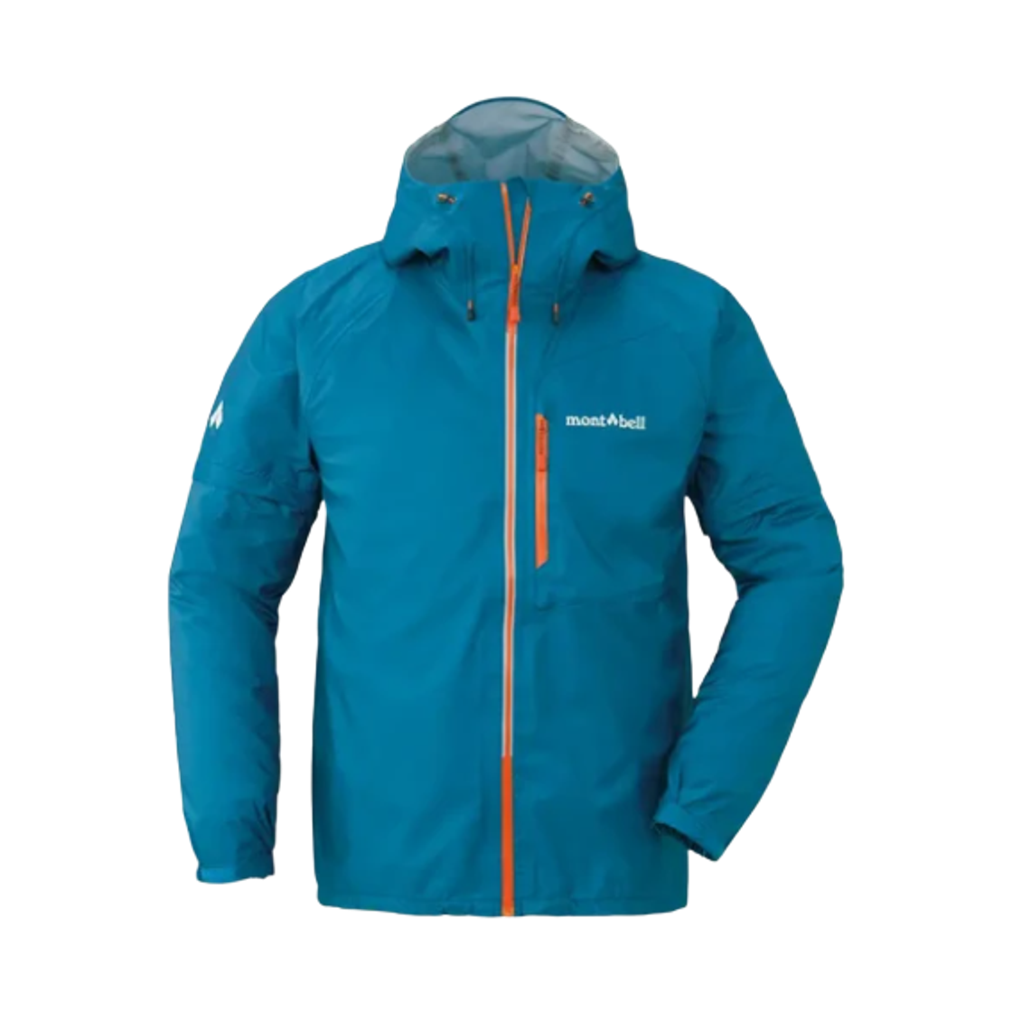 1128505 Montbell Convertible Rain Jacket Cyan Blue
