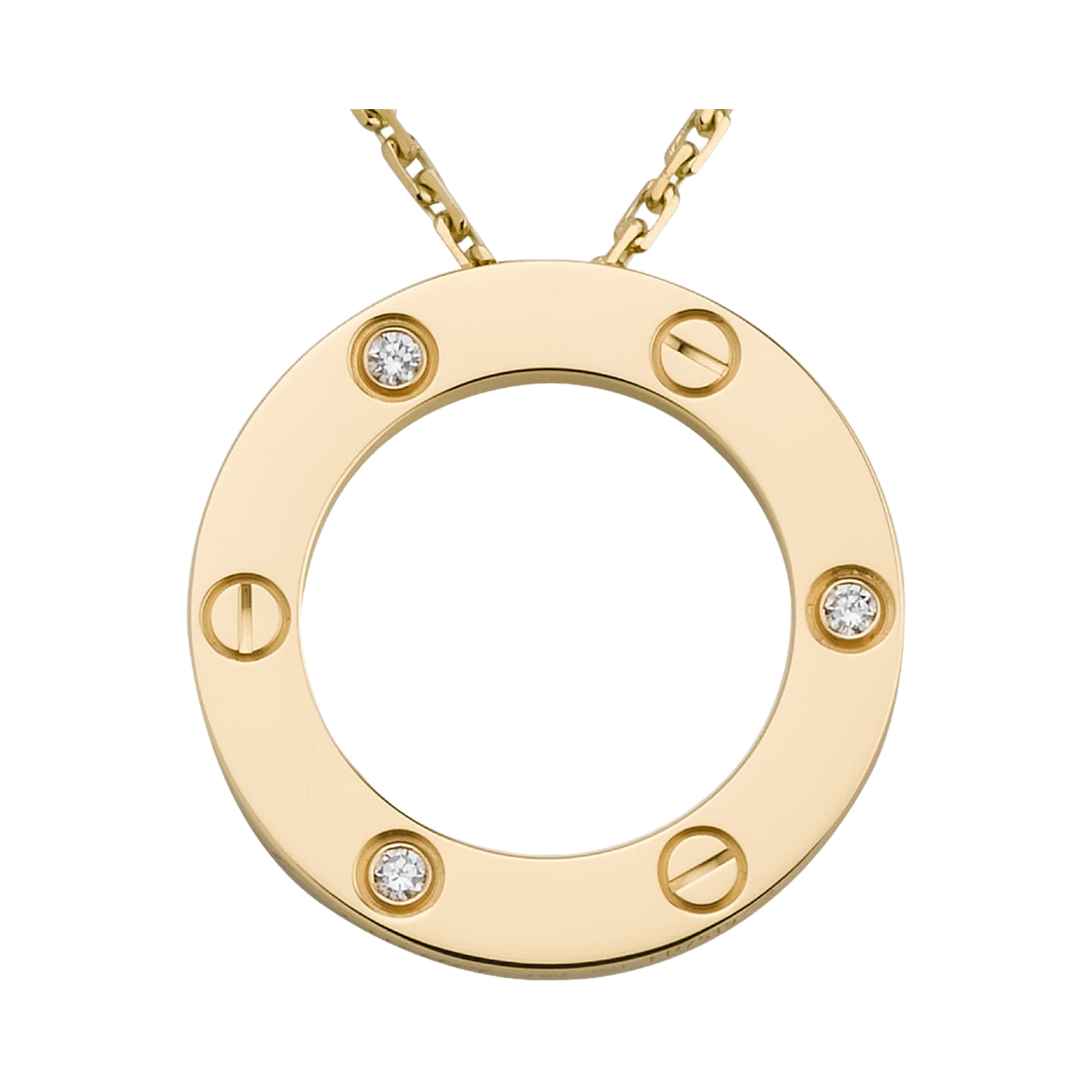 까르띠에 러브 펜던트 네클리스 옐로우 골드 다이아몬드(Cartier Love Pendant Necklace Yellow Gold Diamond) - 3