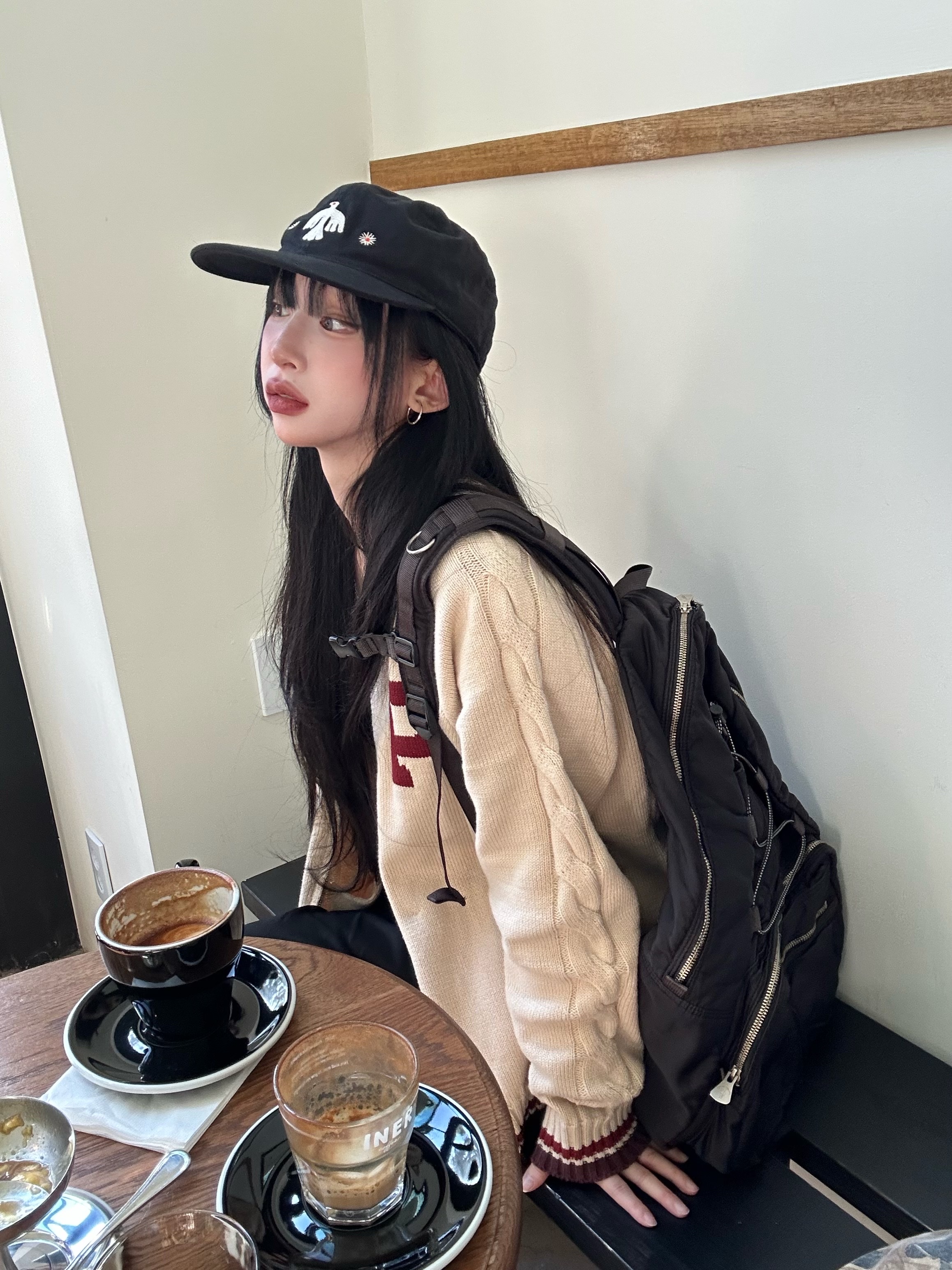 Porter Classic Super Nylon Day Pack L Black 착용 스타일 - 2