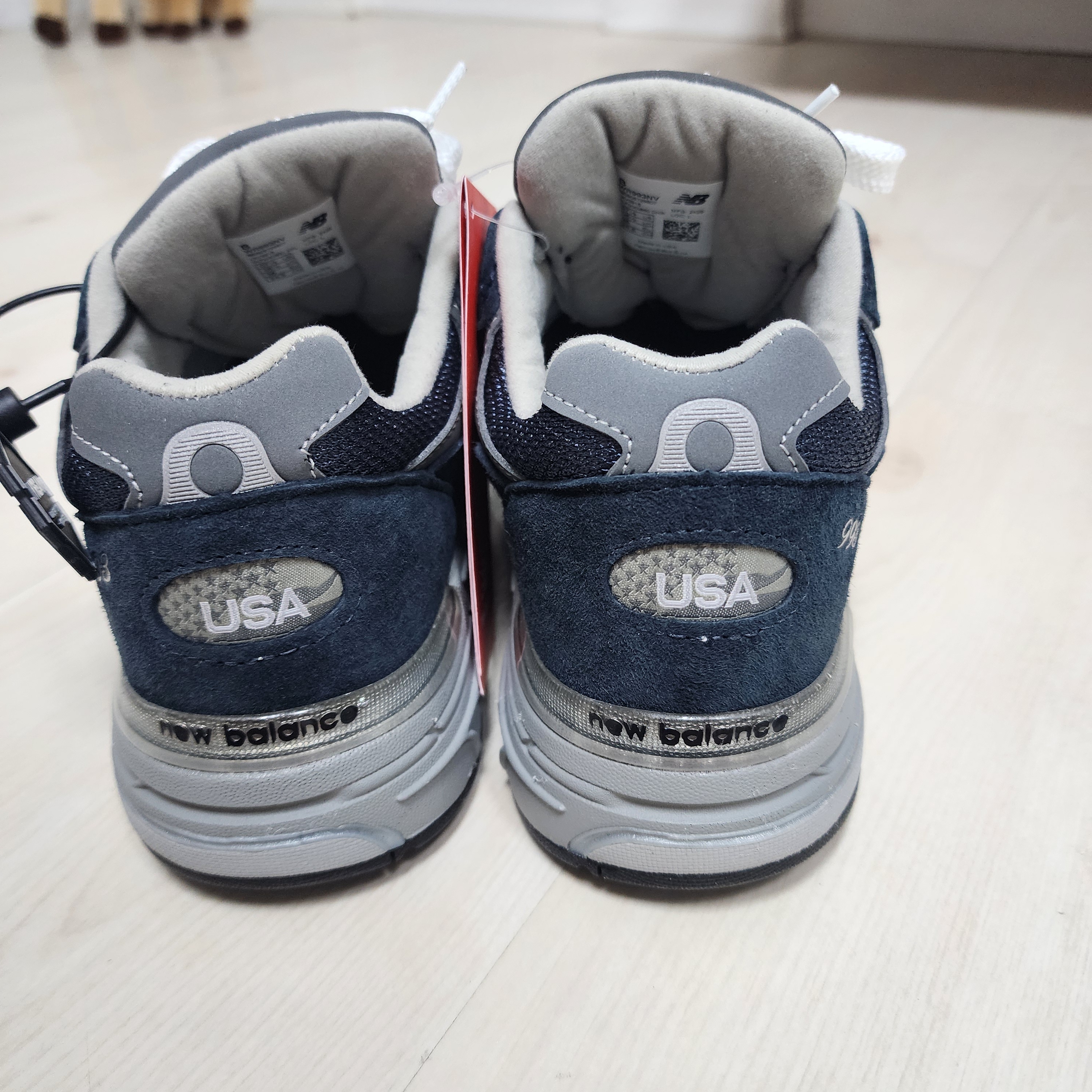 (W) New Balance 993 Made in USA Navy - B Standard 착용 스타일 - 2