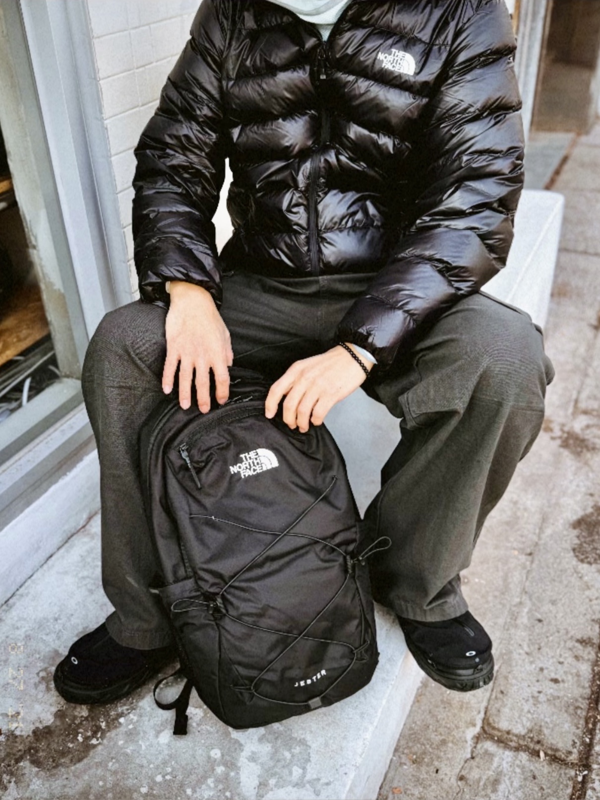 The North Face Matier EX RDS Down Hoodie Black, The North Face Jester Air 27 Black - 25FW 착용 스타일 - 9