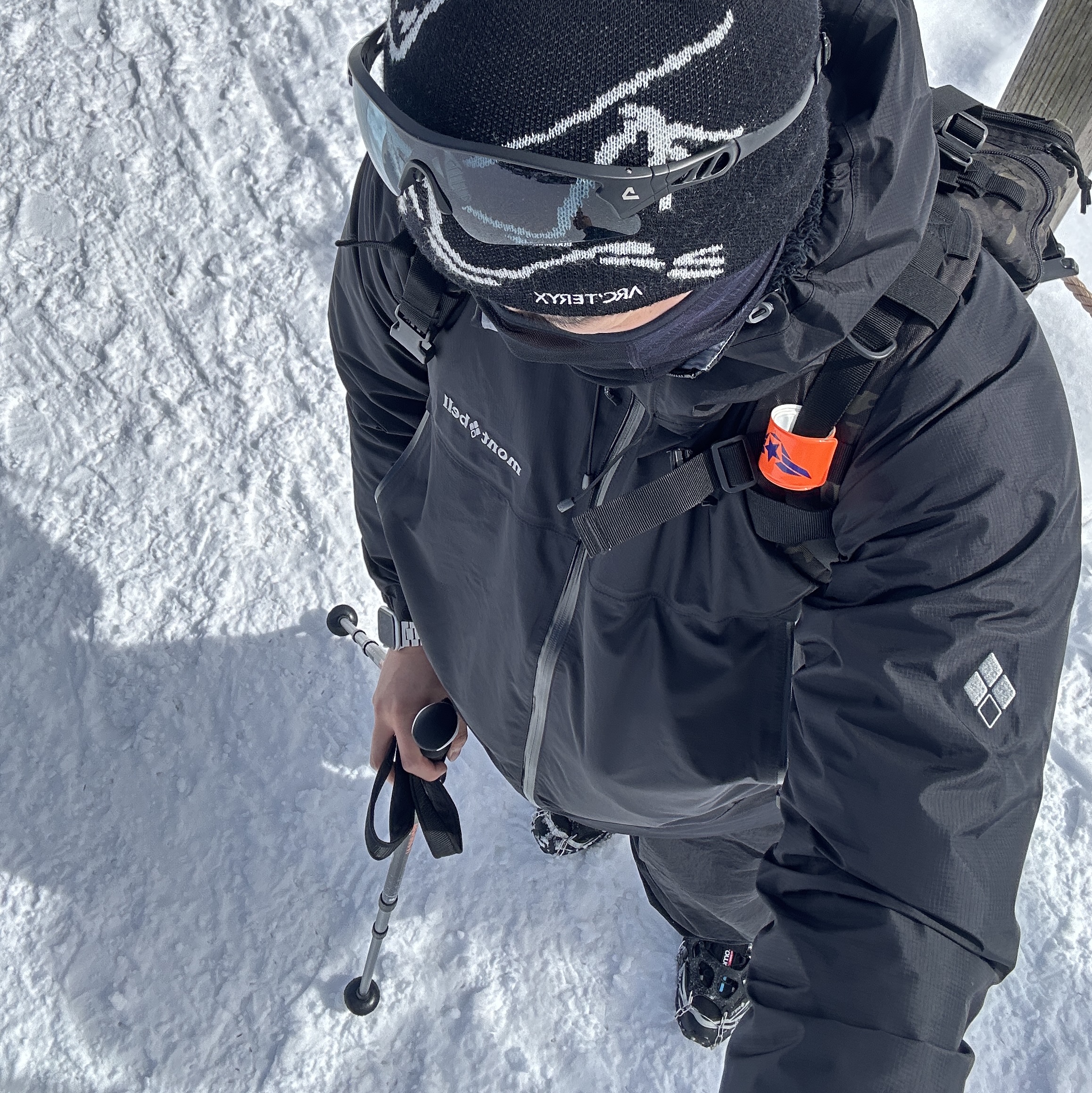 Salomon XT-6 GTX Black Silver, Arc'teryx Bird Head Toque Orca 착용 스타일