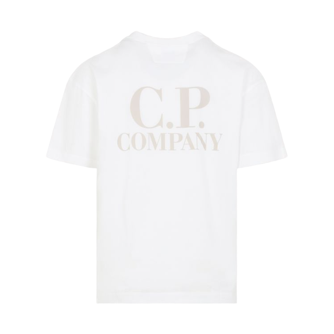 C.P. 컴퍼니 30/1 저지 숏슬리브 로고 티셔츠 거즈 화이트 - 26SS(C.P. Company 30/1 Jersey Short Sleeve Logo T-Shirt Gauze White - 26SS) - 2