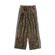 Kapital Stuntman & Woman Baggy Track Pants In Smooth Jersey Leopard Print Brown