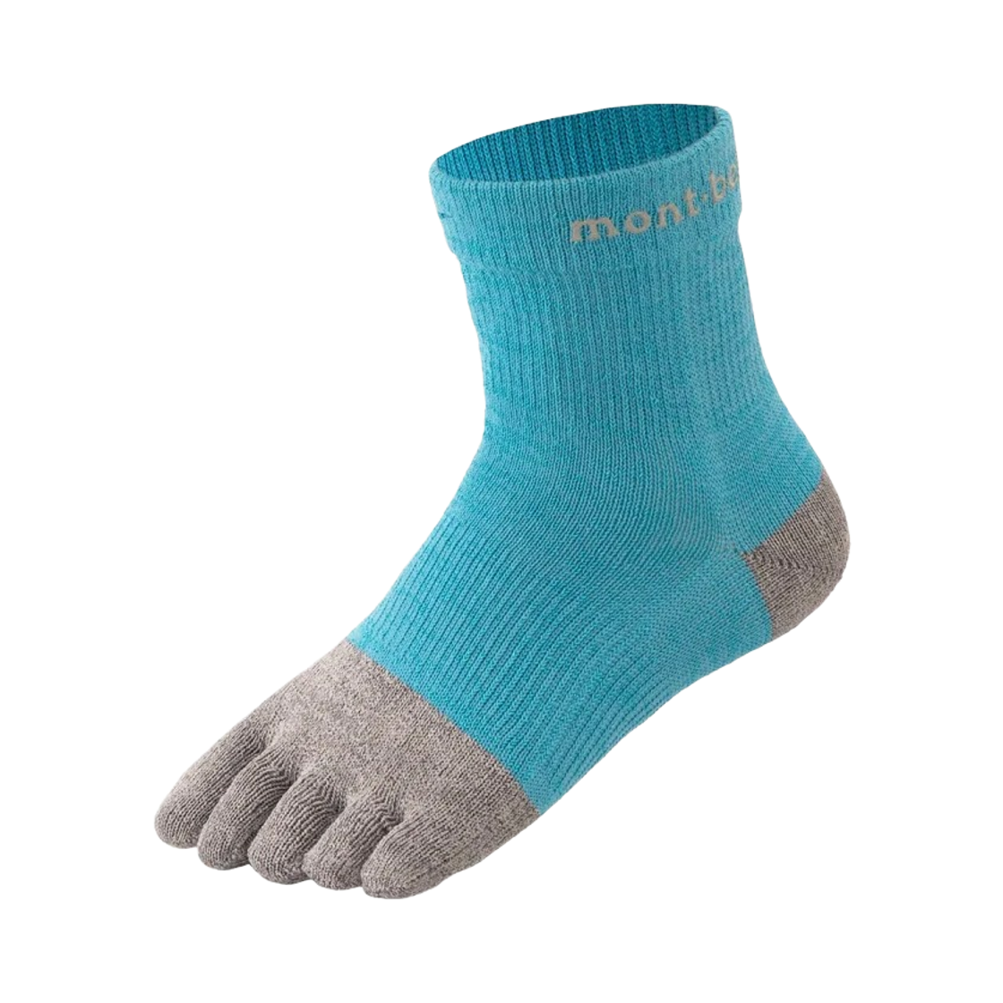 1118677 Montbell Kamico Cross Runner 5 Toe Socks Light Blue