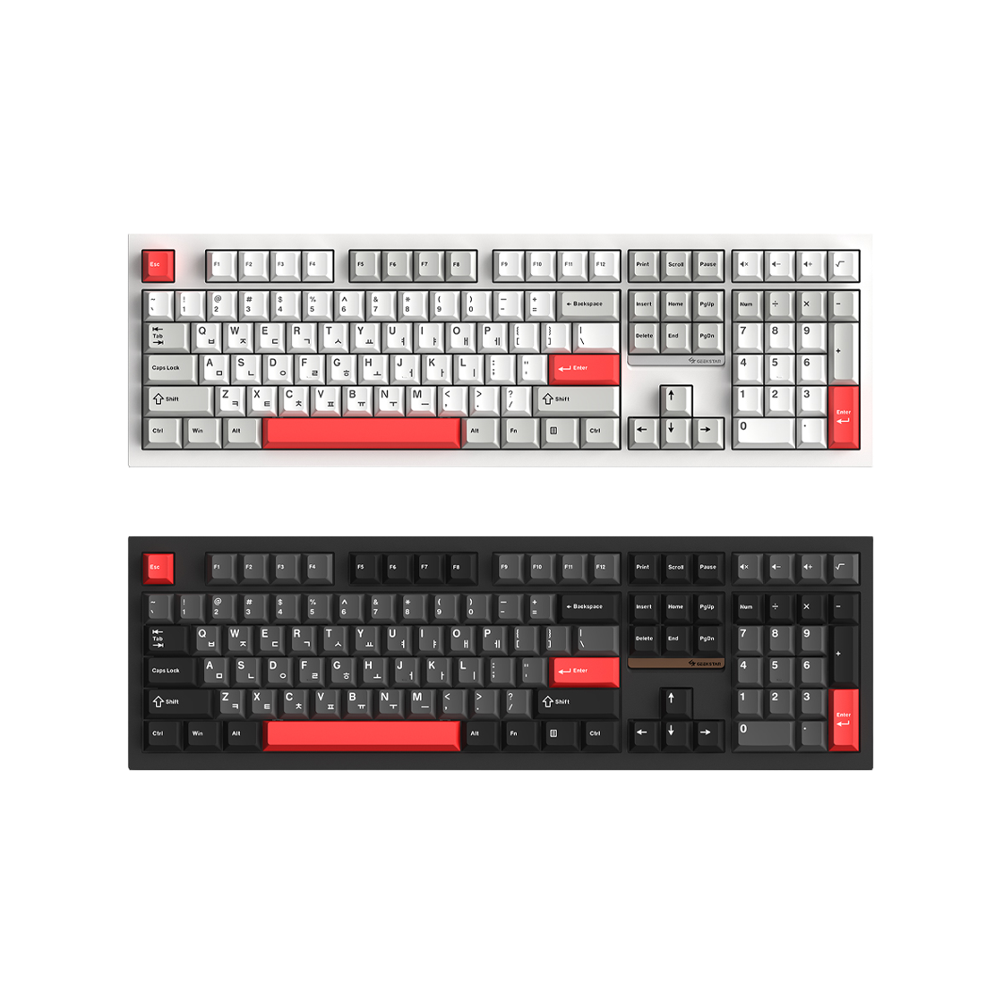 긱스타 GKG108L 유무선 리니어 기계식 키보드 풀배열 게이밍 사무용 가스켓 HMX 몽돌