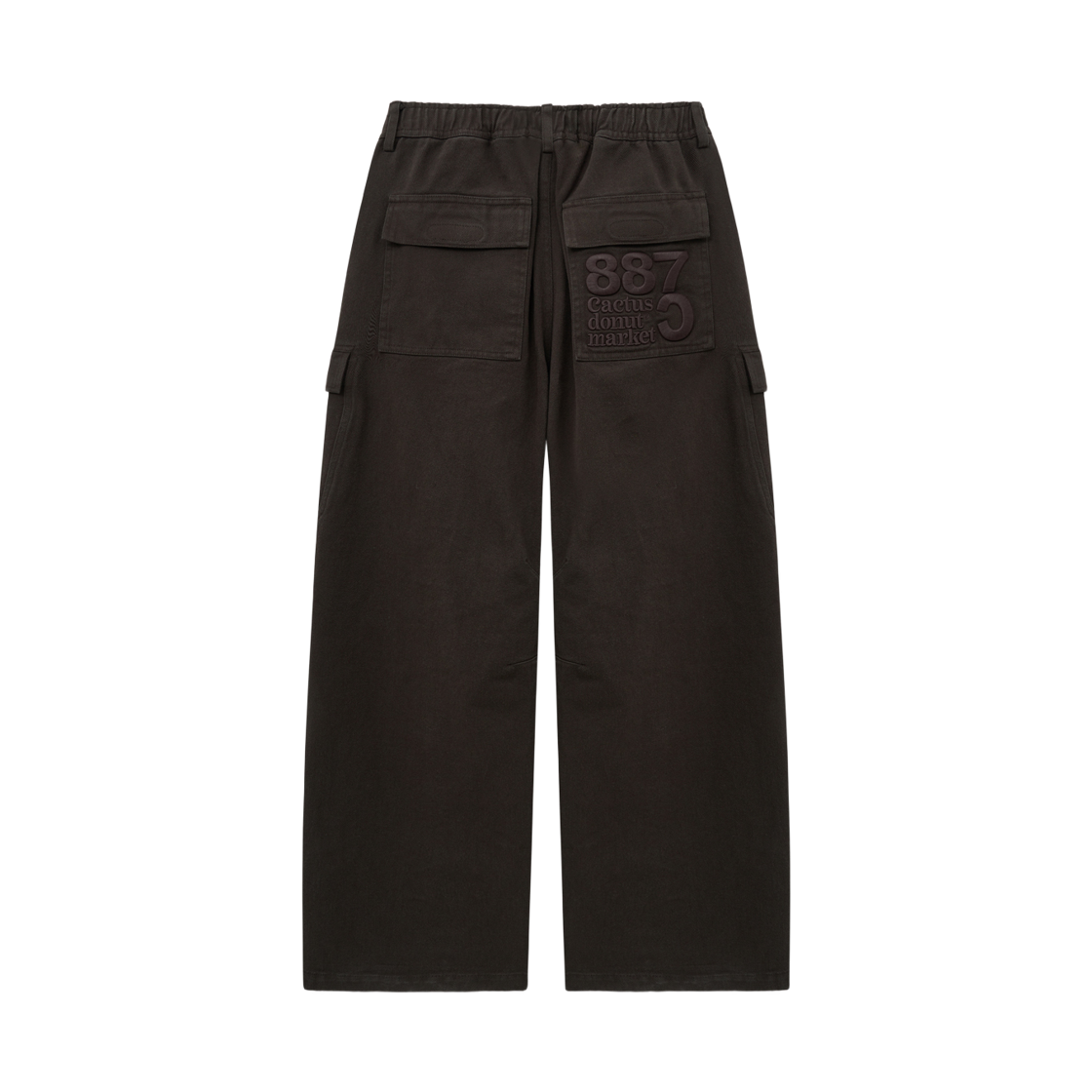캑터스도넛마켓 볼드 자수 카고 팬츠 – 카키(Cactusdonutmarket Bold Embroidery Cargo Pants - Khaki)