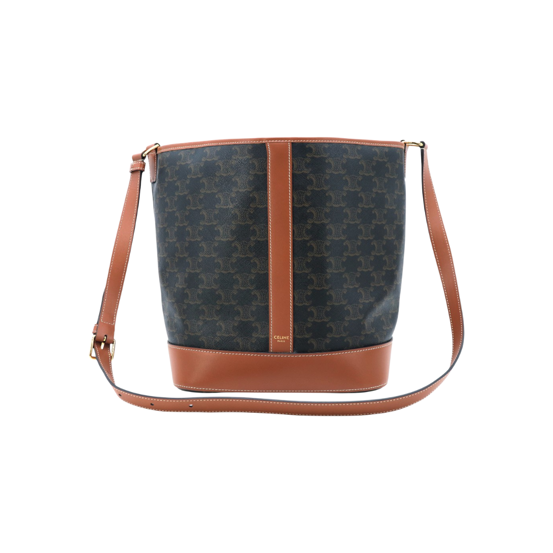 ITIVNFPTFSHH Celine Triomphe Medium Bucket Bag 191132
