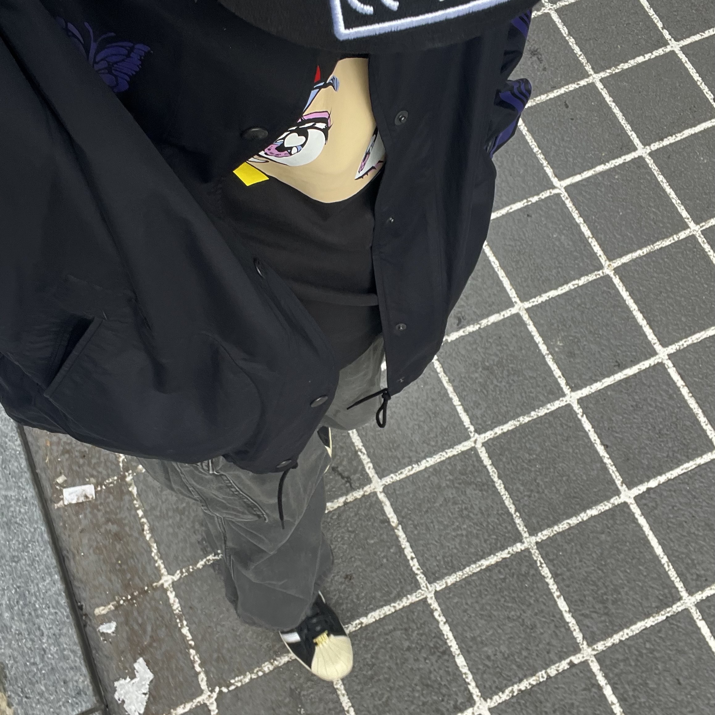 Palace Rear View T-Shirt Black - 25FW, Adidas x BAPE Superstar 80s Core Black Off White 착용 스타일