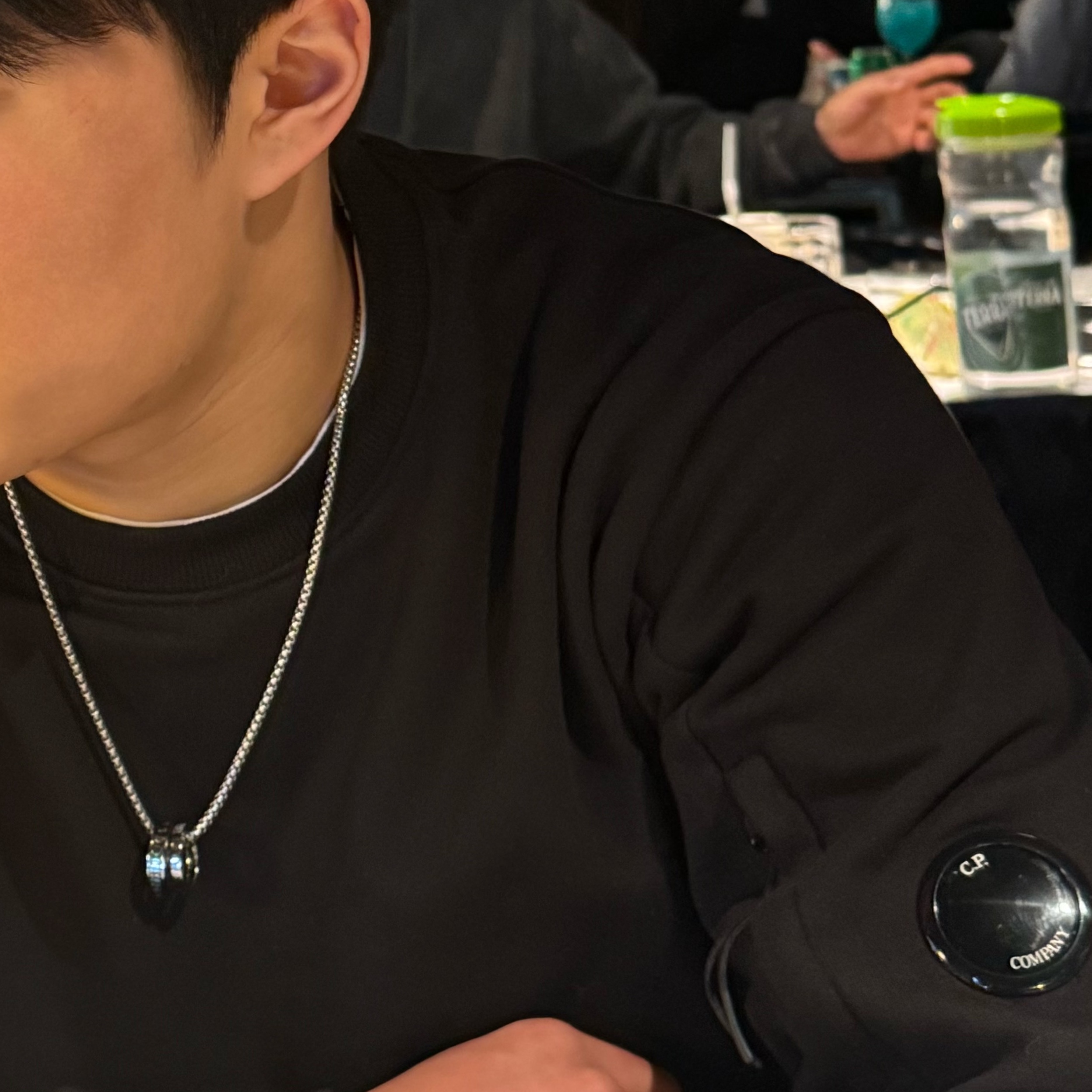 C.P. Company Lens Wappen Sweatshirt Black - 25FW, Diesel Dx1168040 Stainless Steel Double Pendant Necklace Silver 착용 스타일