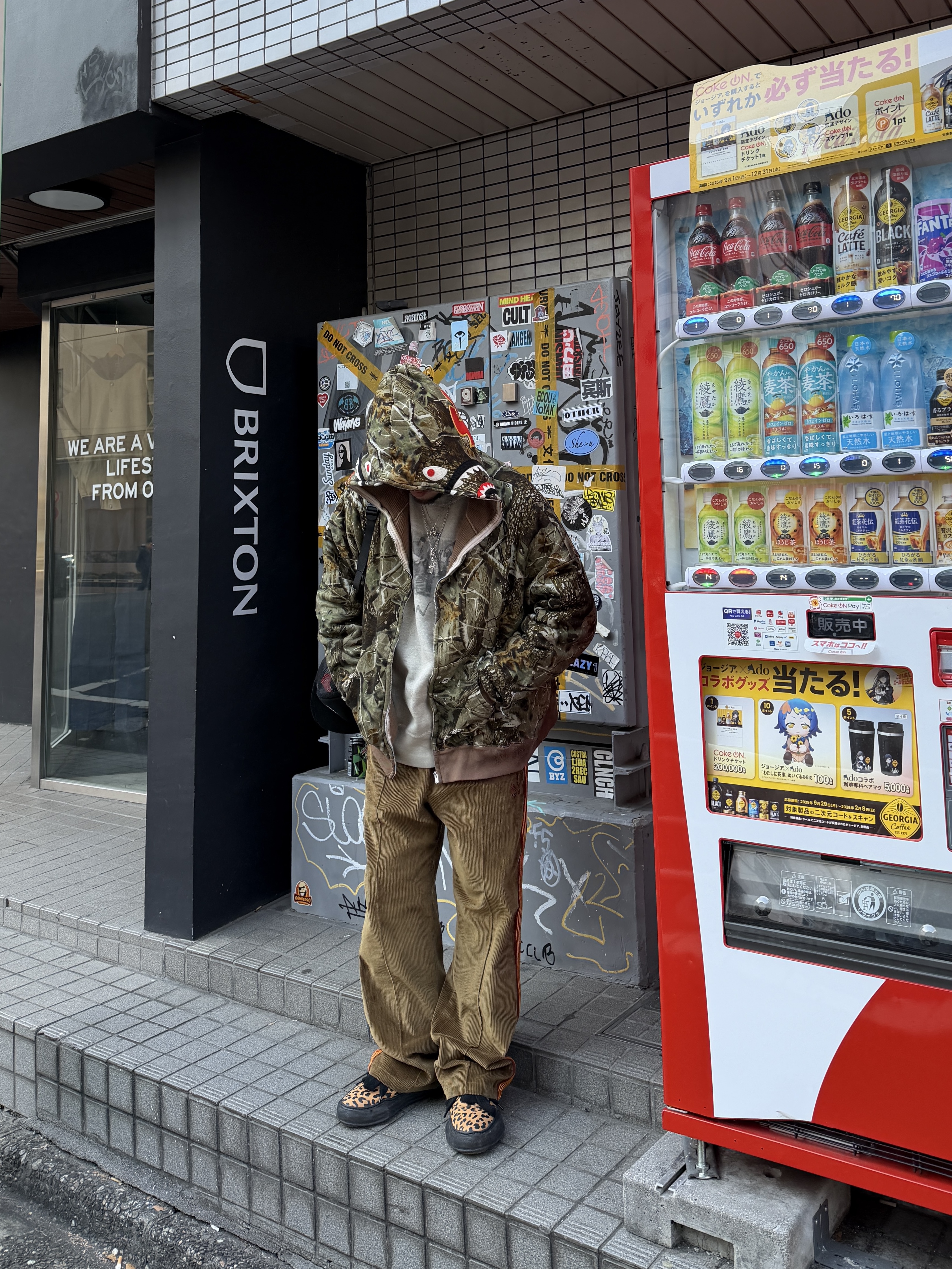 Saint Mxxxxxx x BAPE Zip Hoodie Shark Camo Zip Hoodie Camo - 25AW, Visvim Cordura 22L Rucksack Black 착용 스타일 - 1